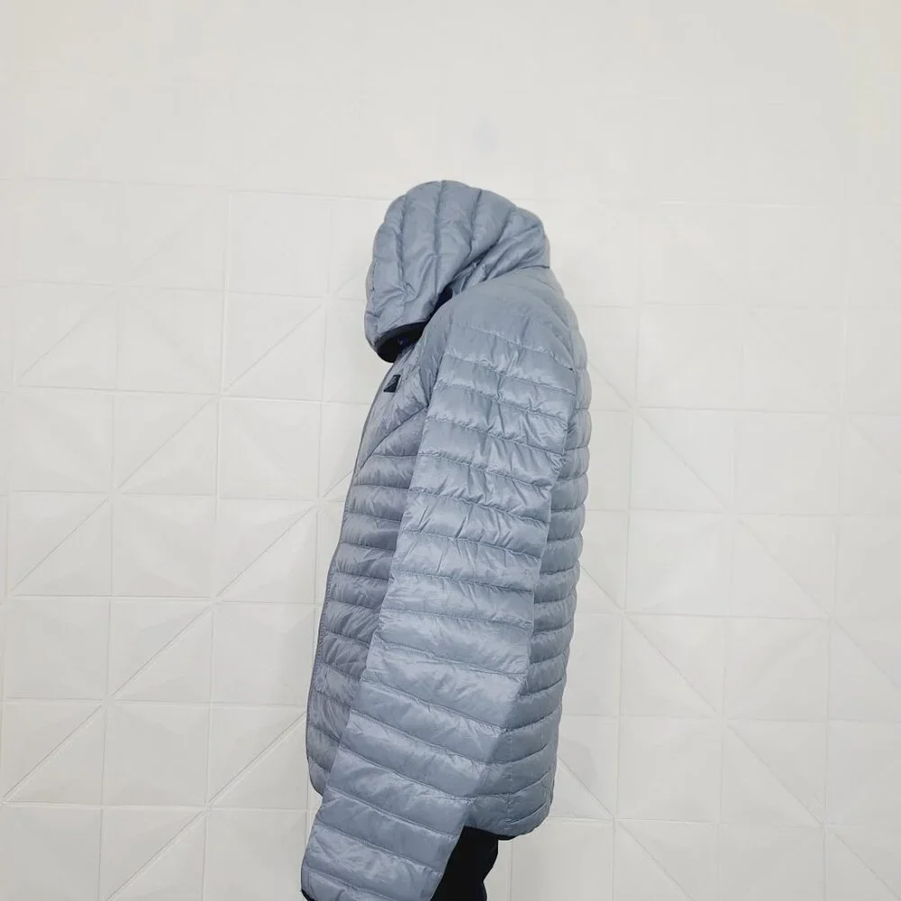 Nike Men's Gray Guild 550 Down Hooded Long Sleeve Puffer Jacket Size M